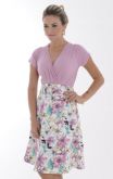 Vestido estampado com strass
