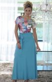 Conj saia longa com blusa sublimada